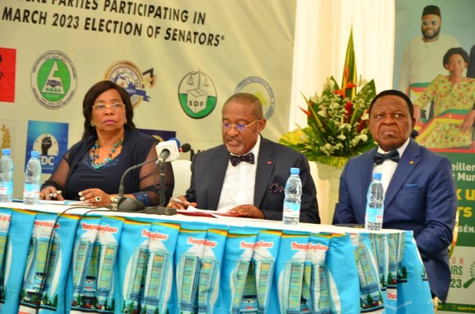 Le Président du Conseil Electoral d'ELECAM, Enow Abrams Egbe, ce 17 décembre 2020