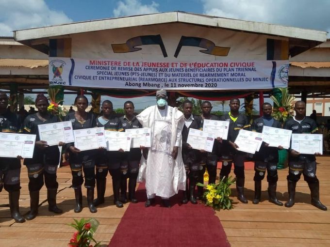 Le Minjec Mounouna Foutsou dans la région de l'Est lors de la Remise des appuis aux bénéficaires du PTS-jeunes